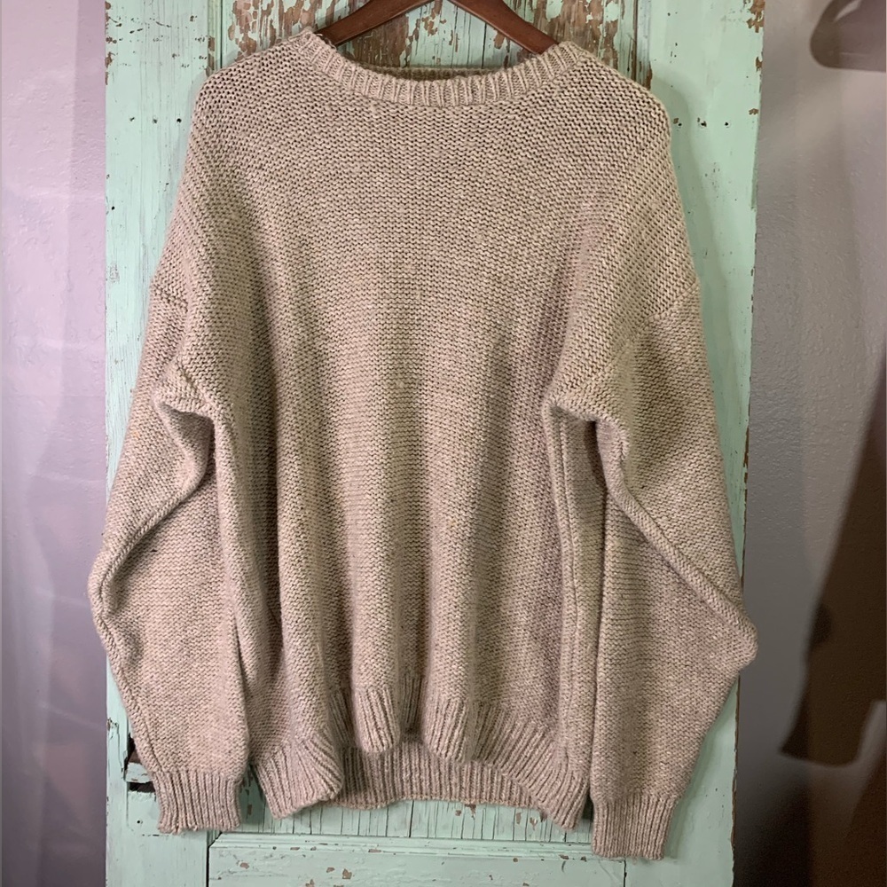 Men’s Vintage Old Glory cream sweater size L Preloved good condition